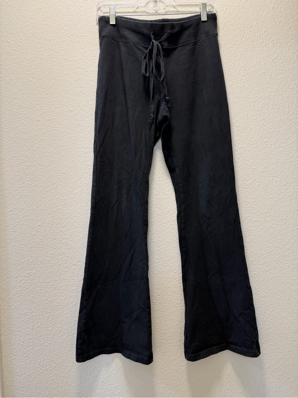 Brandy Melville Black Drawstring Flare Lounge Pants